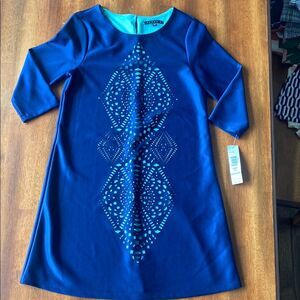 Tiana B. Blue Long Sleeve Dress